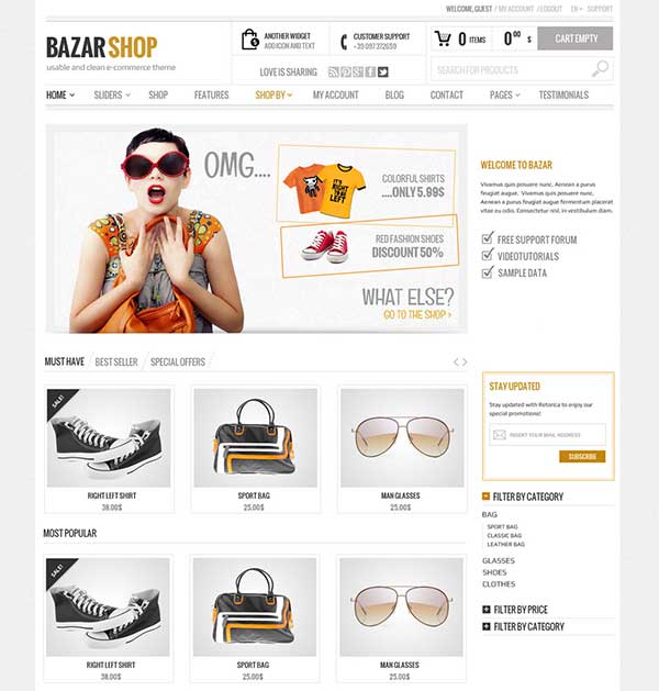 Bazar Shop Multi Purpose Tema WordPress Para Loja Virtual