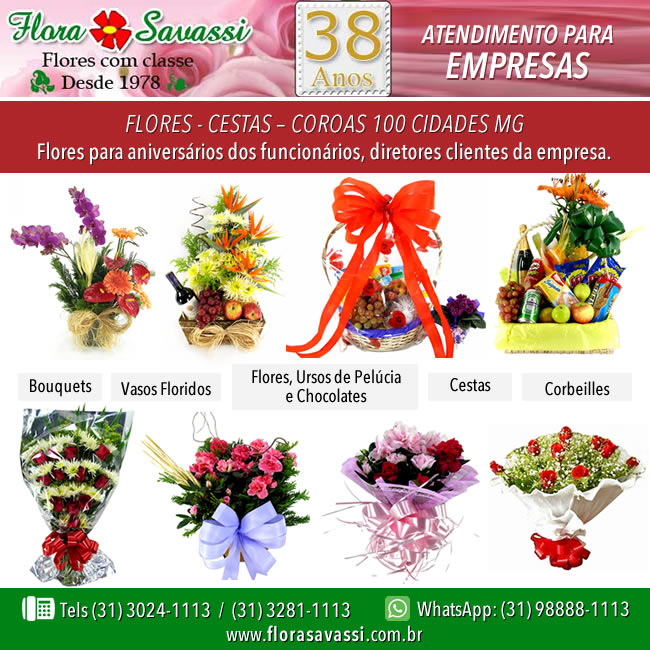 Floricultura Nova Lima MG, entrega buquês, rosas, cestas café da manhã, coroa de flores