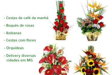 Floricultura Congonhas MG, entrega buquês, rosas, cestas café da manhã, coroa de flores