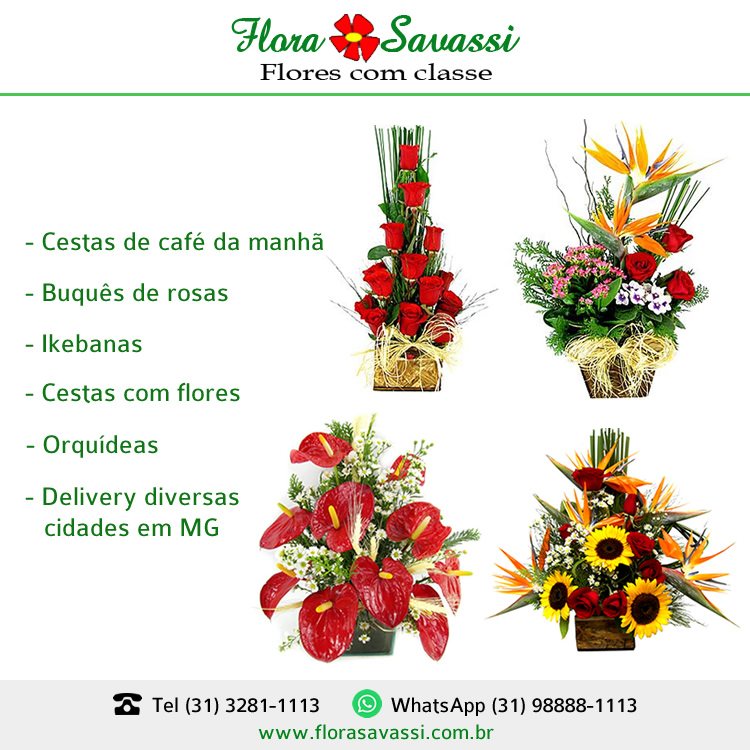 Floricultura Congonhas MG, entrega buquês, rosas, cestas café da manhã, coroa de flores