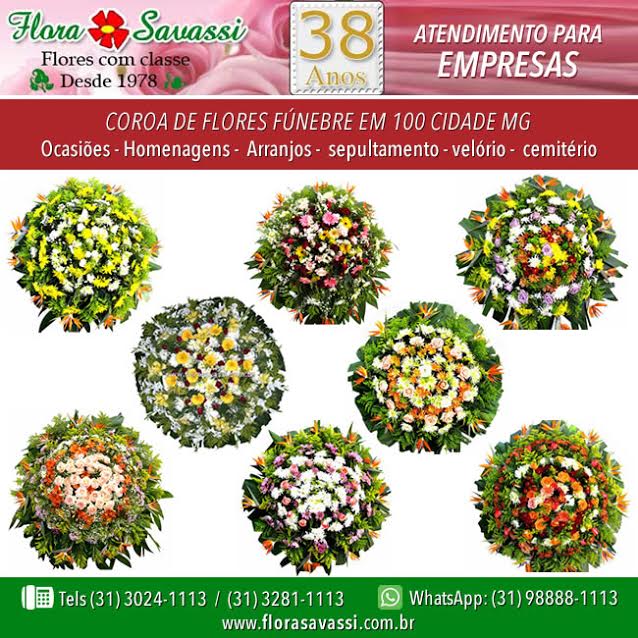 Igarapé MG, floricultura, coroa de flores, entrega coroas Igarapé, velório, cemitério Igarapé