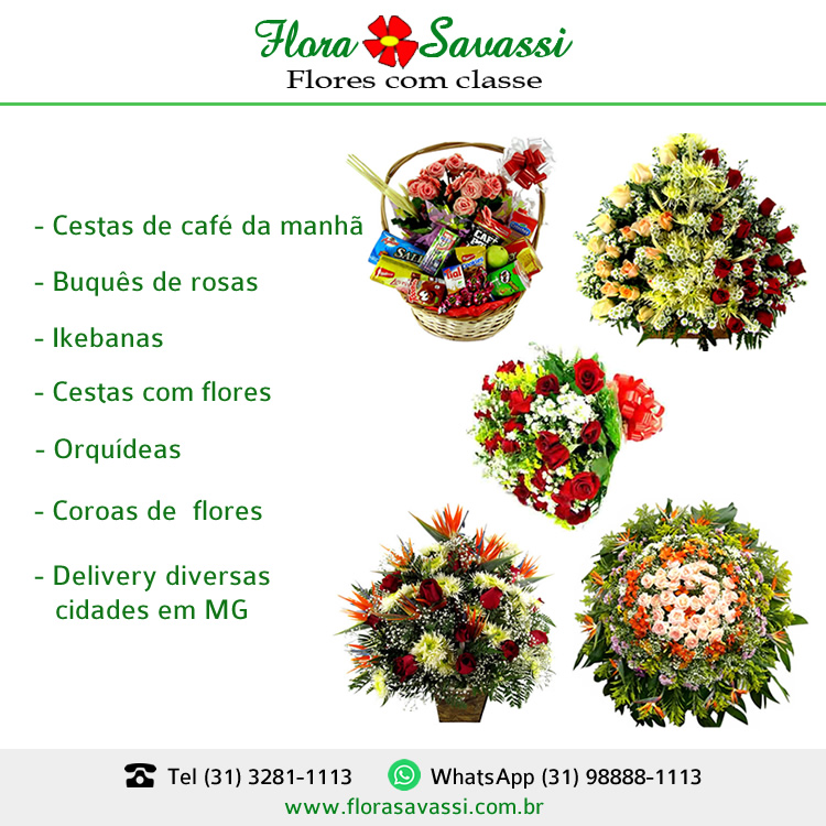 Bom Jesus de Amparo, Bonfim MG floricultura, flores, cestas café da manhã, coroa de flores