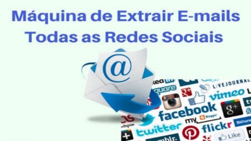 Extrator de Emails de Todas as Redes Sociais FaceBook, Twitter. Instagram e Outros